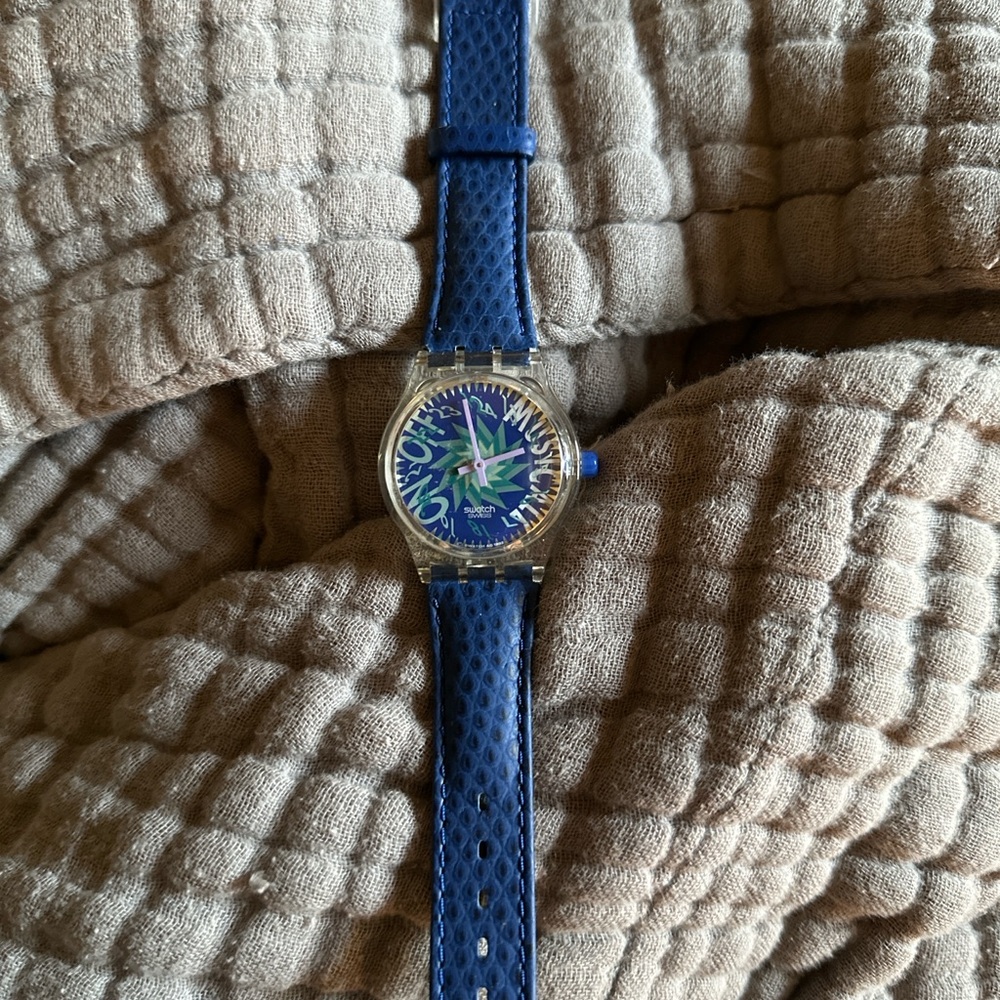 Swatch Blue and Green Watch - Picture 2 of 5
